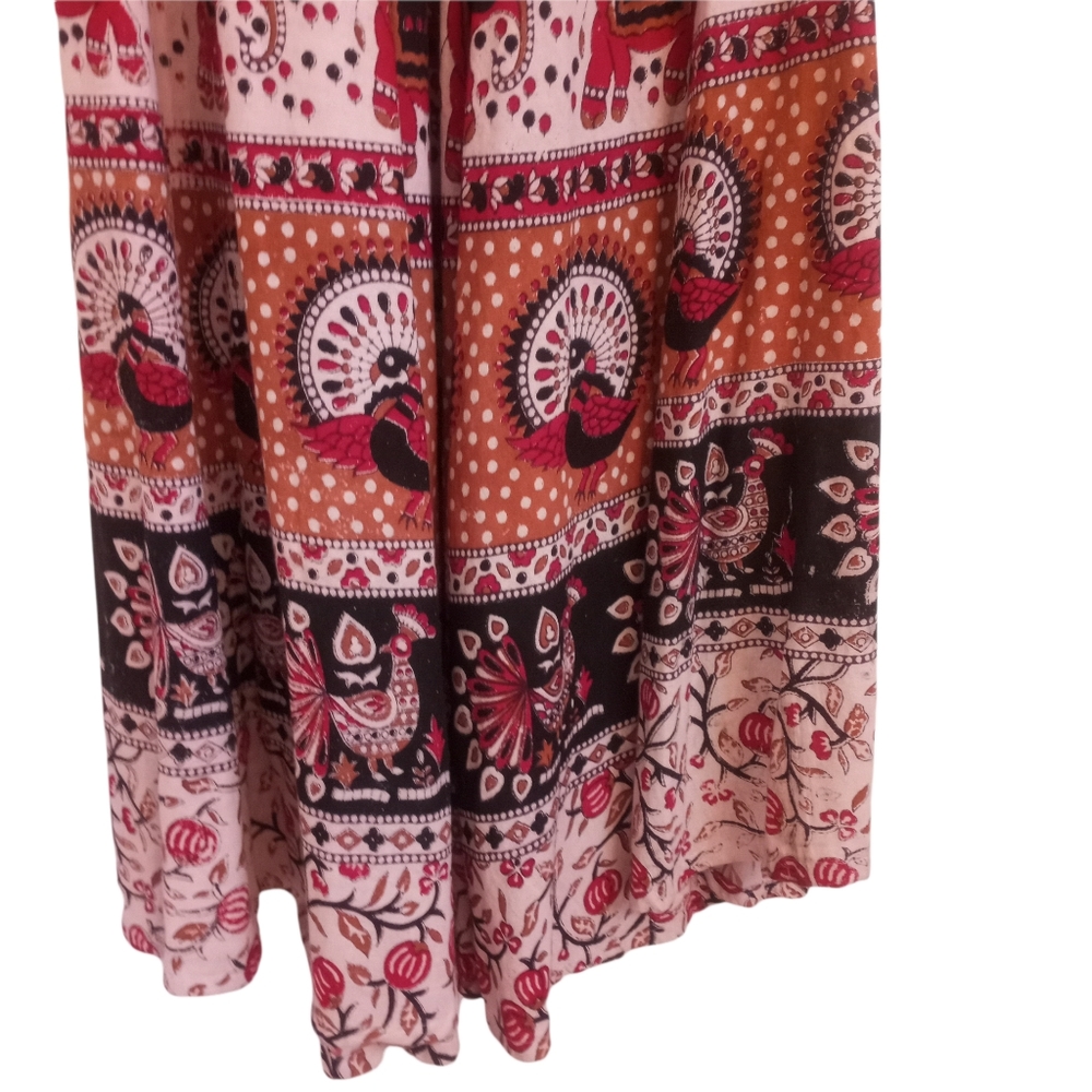 Vintage Handmade Boho Ethnic Cotton Skirt Size XS - Picture 3 of 8